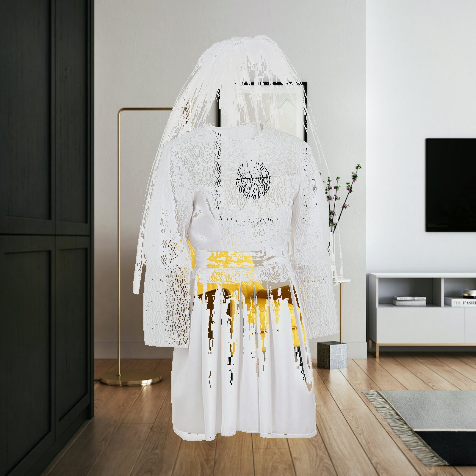 Skirts - コスチュームアクセサリーセット。レースがあしらわれたワンピースとフレアスカート。コスプレパーティーや楽しいイベントに。