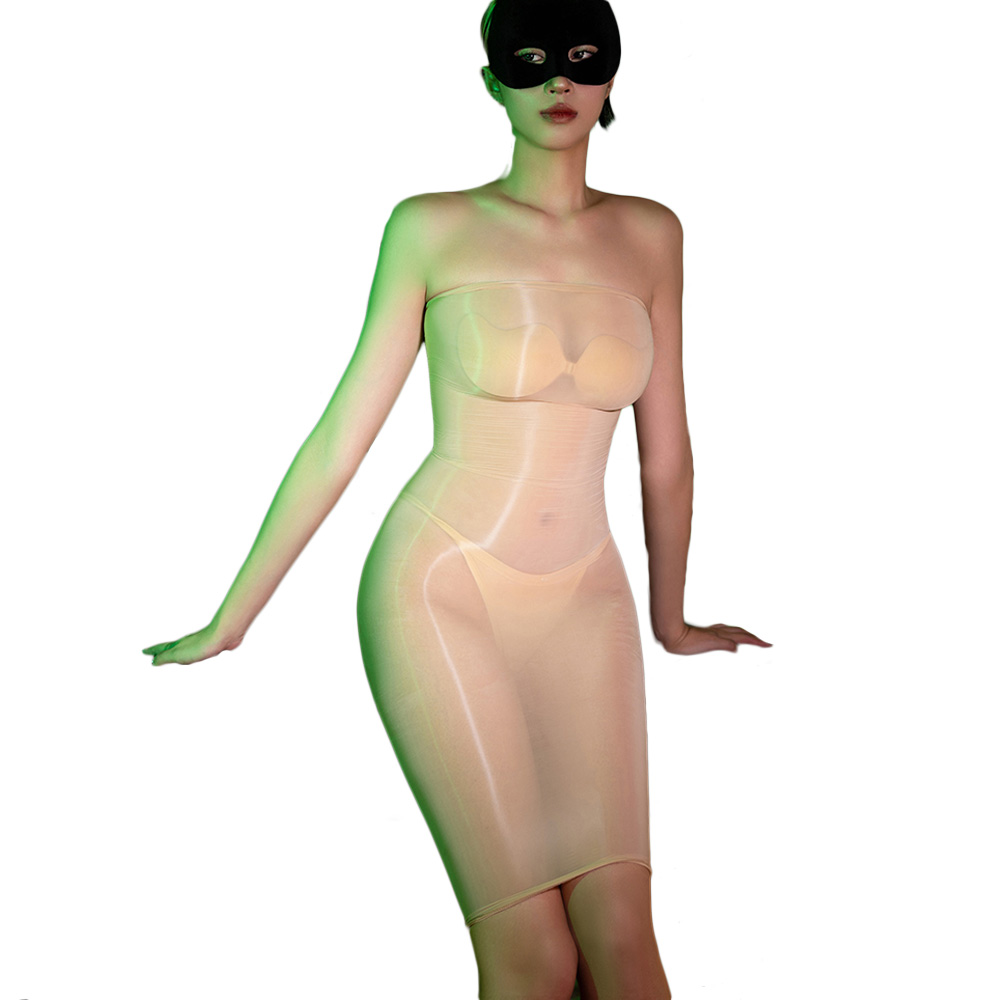 Sexy Mesh Sheer Bodycon Dress - 滑らかなシームレスドレスセクシーな女性のタイトなストラップレスドレスシアーシースルーボディコンドレス弾性プッシュアップパケットヒップステップチューブ
