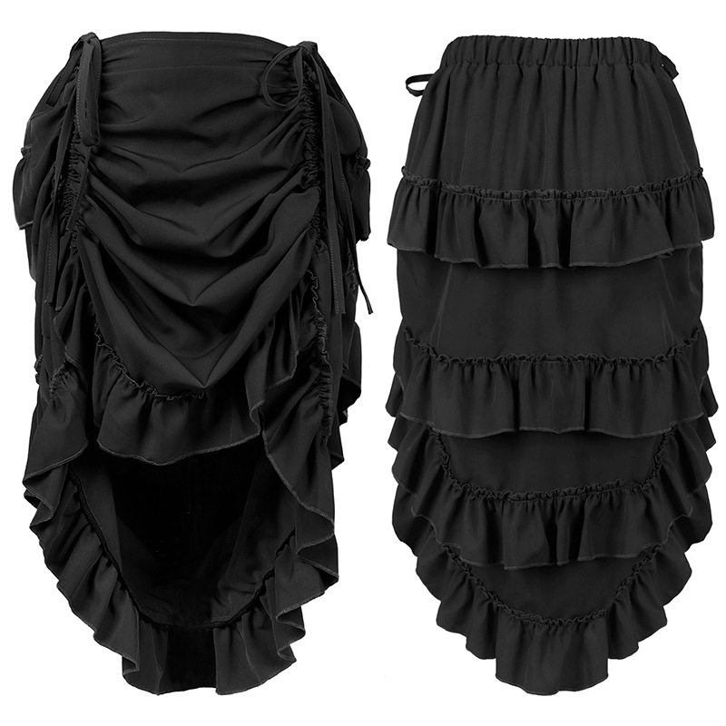 スチームパンク風、ビクトリア朝風、プリーツ入りコルセットスカ - Skirts のレビューと価格