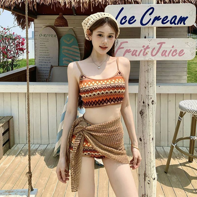 女性用痩身水着温泉プールパーティービキニセットワイヤーフリー - Swimwear のレビューと価格