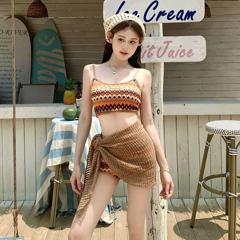 女性用痩身水着温泉プールパーティービキニセットワイヤーフリー - Swimwear のレビューと価格