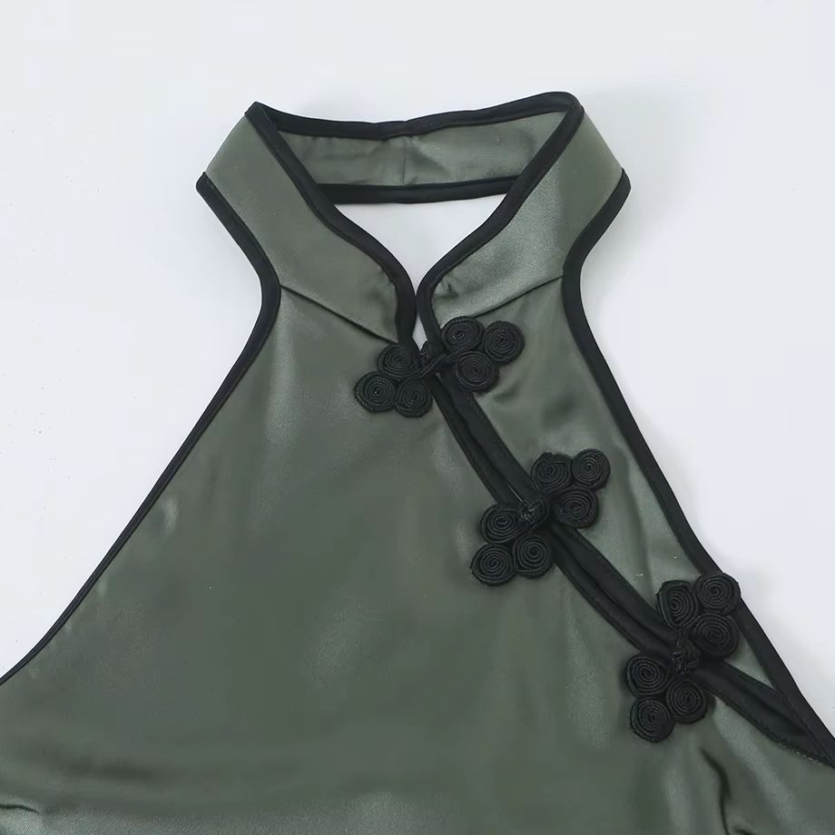 2026年女性用エレガントチャイニーズノットボタンノースリー - French Vintage Floral Midi Dress のレビューと価格